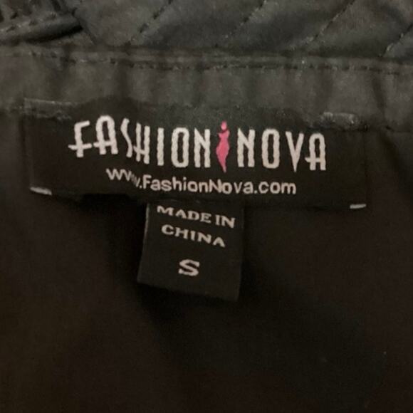 Fashion Nova Call Me Black Peplum One Shoulder Avant Garde Cutout Blouse Top S - Picture 7 of 7